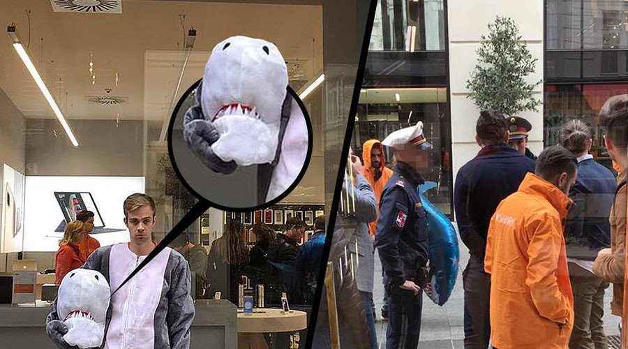 Shark costume man bitten by Austria’s burqa ban