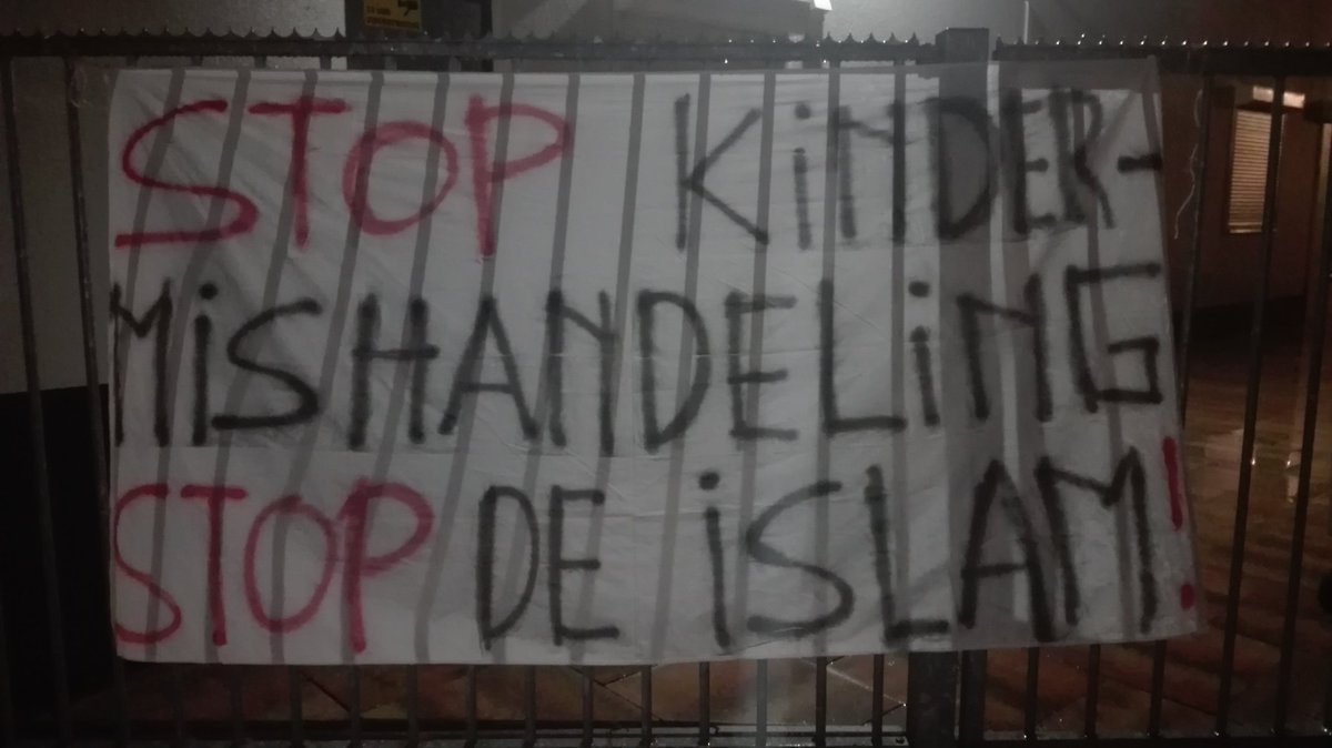 Far-right extremists target mosque in the Netherlands, hang anti-Islam banners