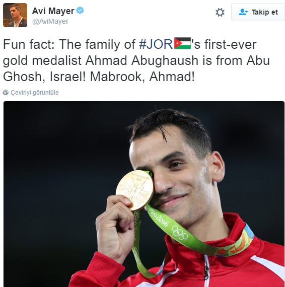 Former Israel Defense Forces spokesperson purposely claimed that Jordan’s first Olympic champion is actually from Israel