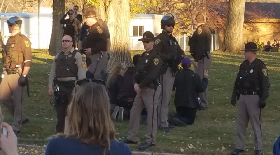 14 Dakota Access protesters arrested near state capitol building