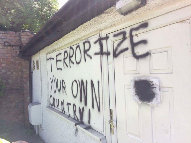 Vandals paint racist graffiti on Islamic community centre after London Bridge attack