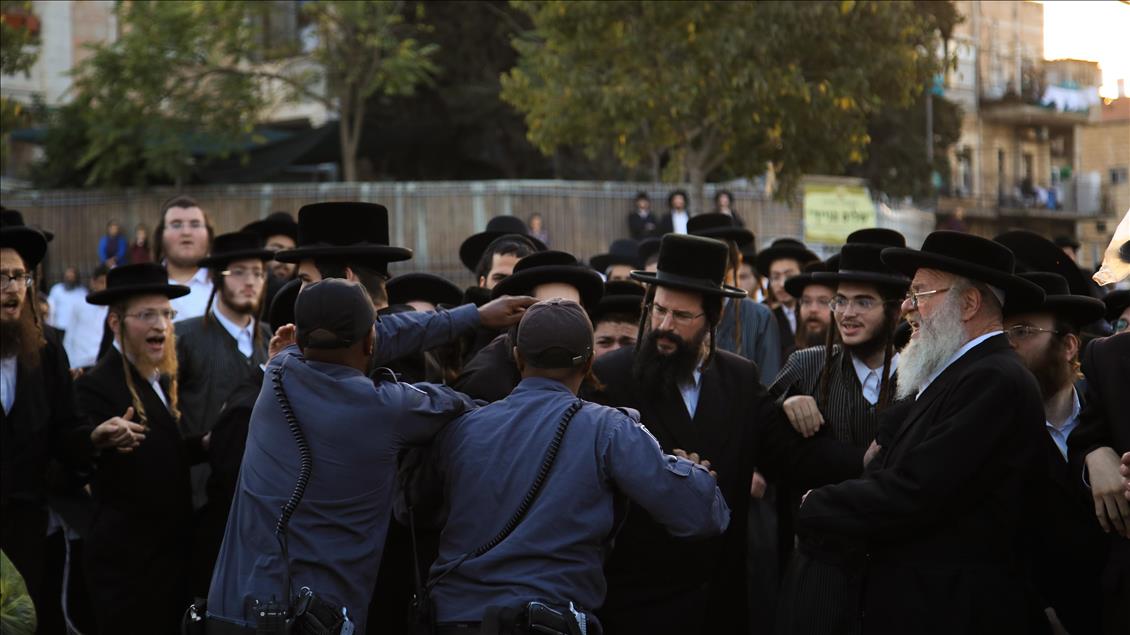 11 arrested, water cannon deployed as Orthodox Jews protest military draft in Jerusalem