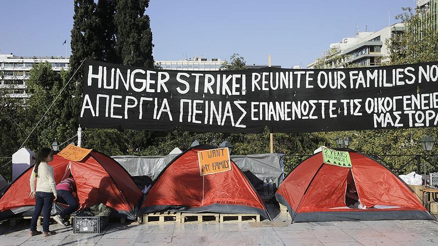 Refugees go on hunger strike in Athens
