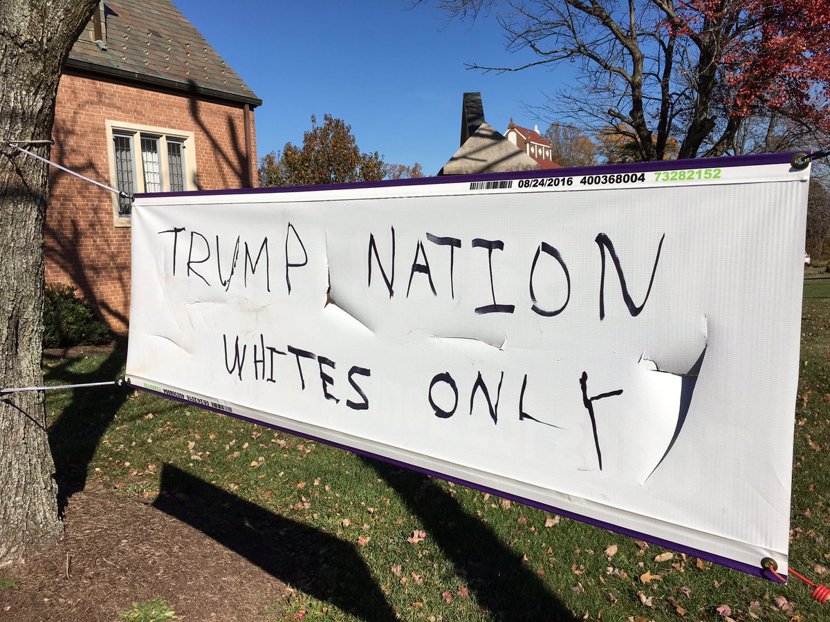 2 churches vandalized With Trump, racist graffiti